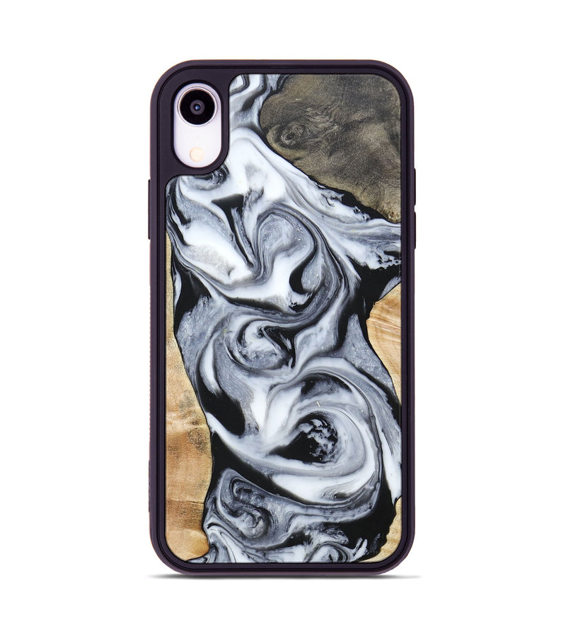 iPhone Xr Wood+Resin Phone Case - Raven (Mosaic, 697248)