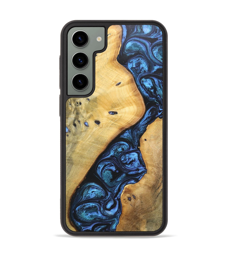 Galaxy S23 Plus Wood+Resin Phone Case - Tabitha (Blue, 697265)