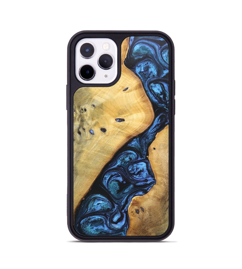 iPhone 11 Pro Wood+Resin Phone Case - Tabitha (Blue, 697265)