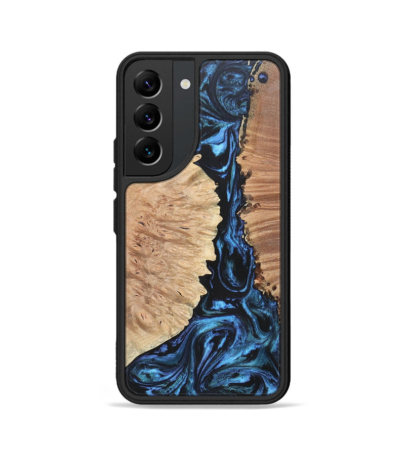Galaxy S22 Wood+Resin Phone Case - Adeline (Blue, 697267)