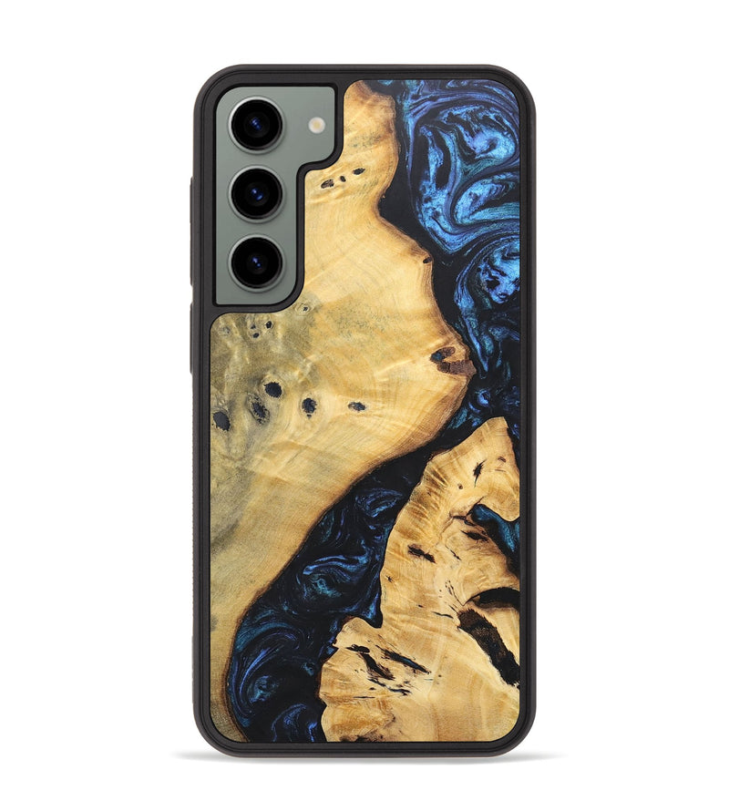 Galaxy S23 Plus Wood+Resin Phone Case - Jami (Blue, 697271)