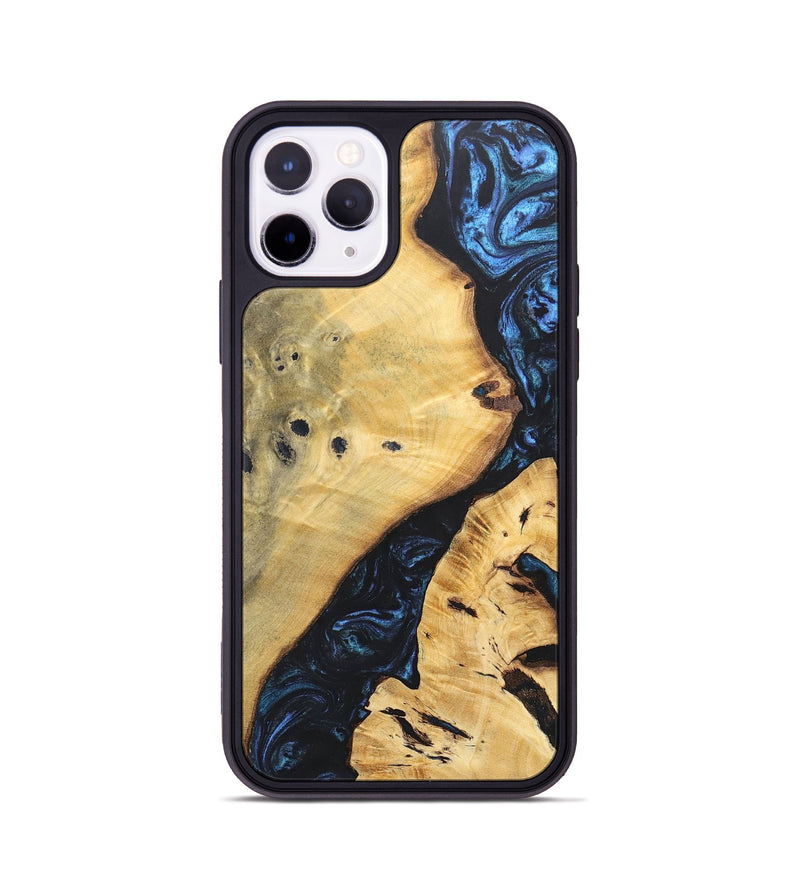 iPhone 11 Pro Wood+Resin Phone Case - Jami (Blue, 697271)