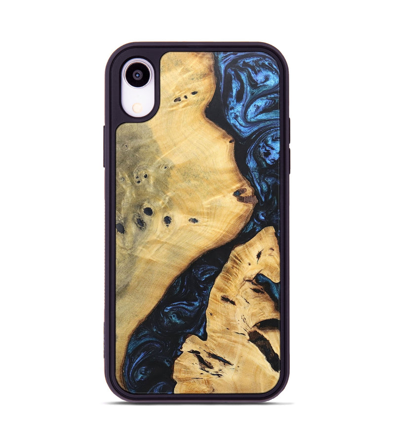 iPhone Xr Wood+Resin Phone Case - Jami (Blue, 697271)