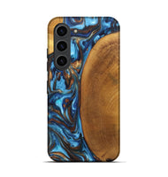 Galaxy S23 Wood+Resin Live Edge Phone Case - Gianni (Teal & Gold, 697333)