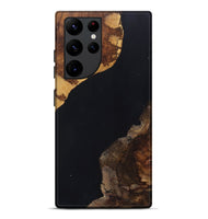 Galaxy S22 Ultra Wood+Resin Live Edge Phone Case - Lyla (Pure Black, 697348)