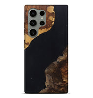 Galaxy S24 Ultra Wood+Resin Live Edge Phone Case - Lyla (Pure Black, 697348)