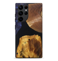 Galaxy S22 Ultra Wood+Resin Live Edge Phone Case - Audrey (Pure Black, 697349)