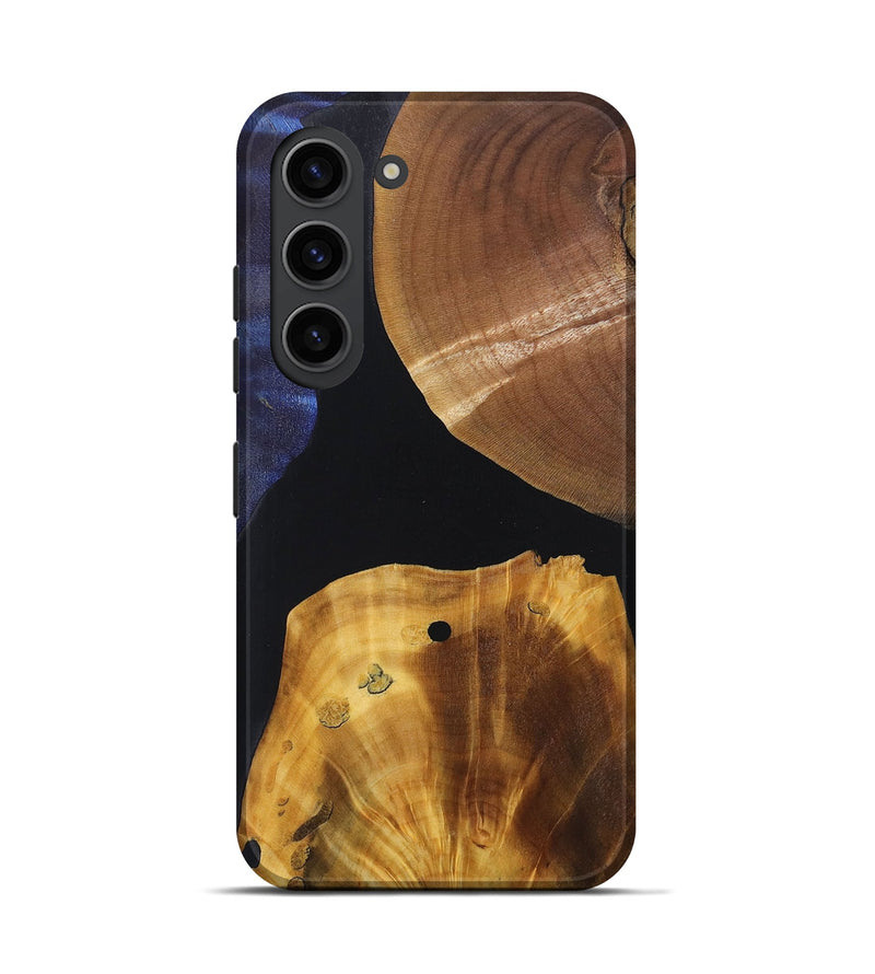 Galaxy S23 Wood+Resin Live Edge Phone Case - Audrey (Pure Black, 697349)