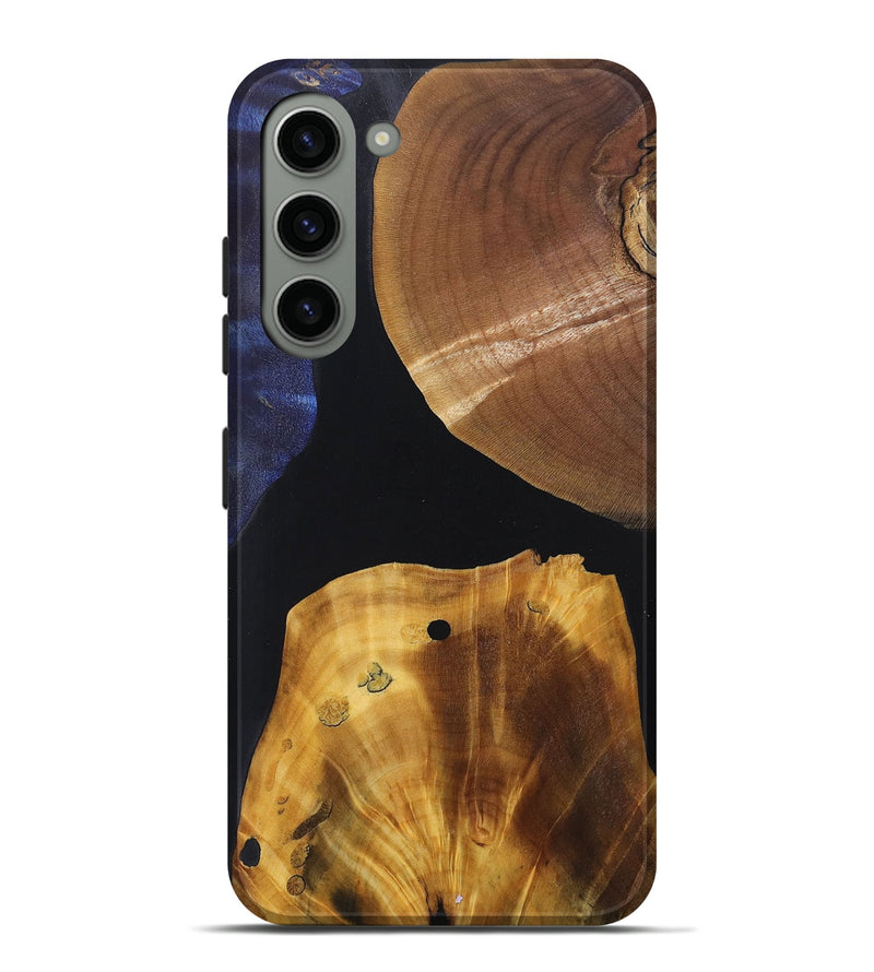 Galaxy S23 Plus Wood+Resin Live Edge Phone Case - Audrey (Pure Black, 697349)