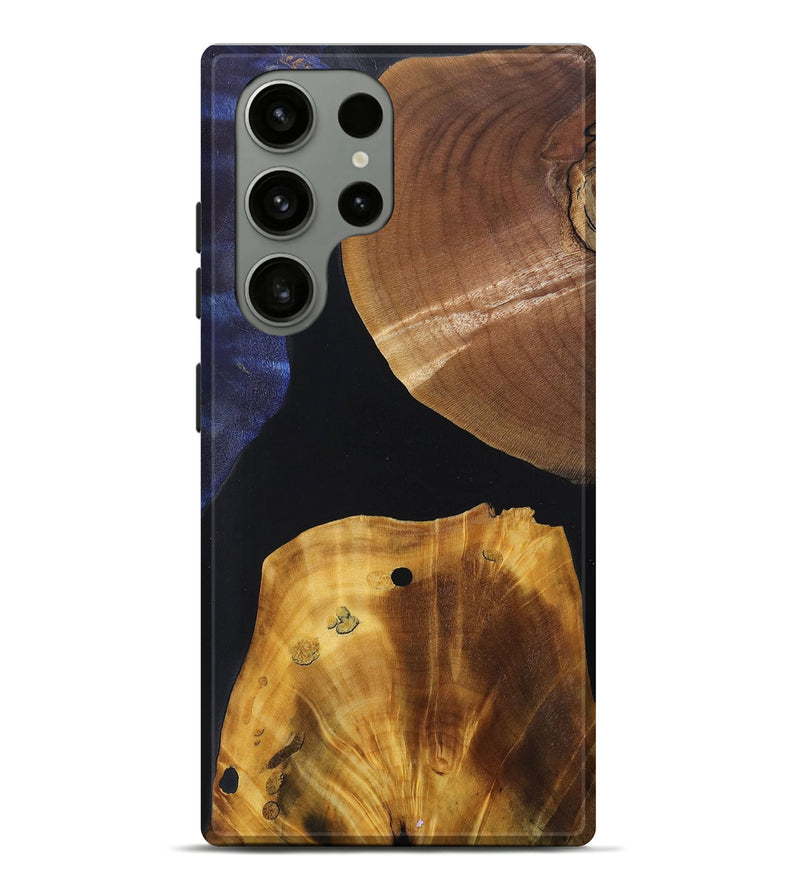 Galaxy S23 Ultra Wood+Resin Live Edge Phone Case - Audrey (Pure Black, 697349)