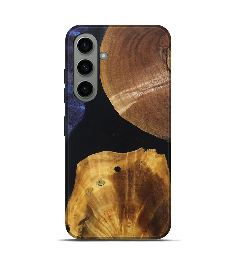 Galaxy S24 Wood+Resin Live Edge Phone Case - Audrey (Pure Black, 697349)