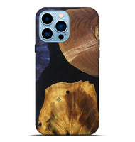 iPhone 14 Pro Max Wood+Resin Live Edge Phone Case - Audrey (Pure Black, 697349)