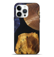 iPhone 15 Pro Max Wood+Resin Live Edge Phone Case - Audrey (Pure Black, 697349)