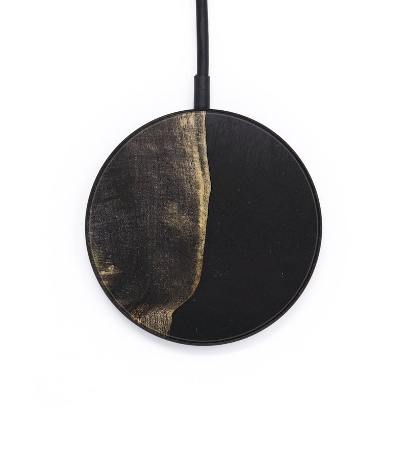 Circle Wood+Resin Wireless Charger - Emanuel (Pure Black, 697376)