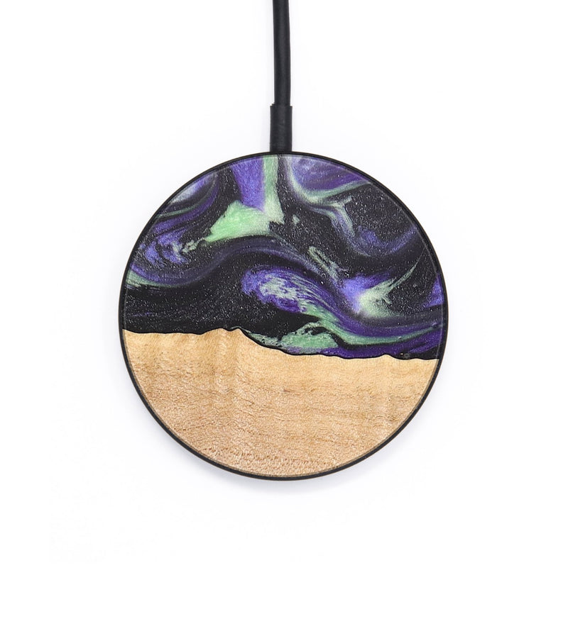 Circle Wood+Resin Wireless Charger - Jessica (Purple, 697395)