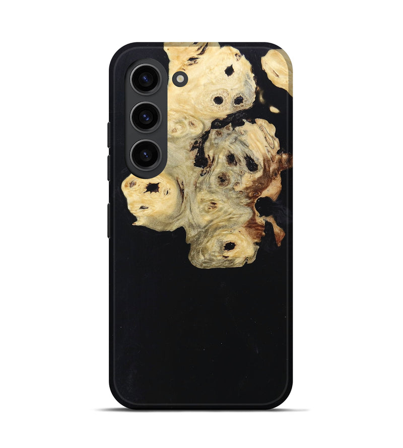 Galaxy S23 Wood+Resin Live Edge Phone Case - Iva (Pure Black, 697414)