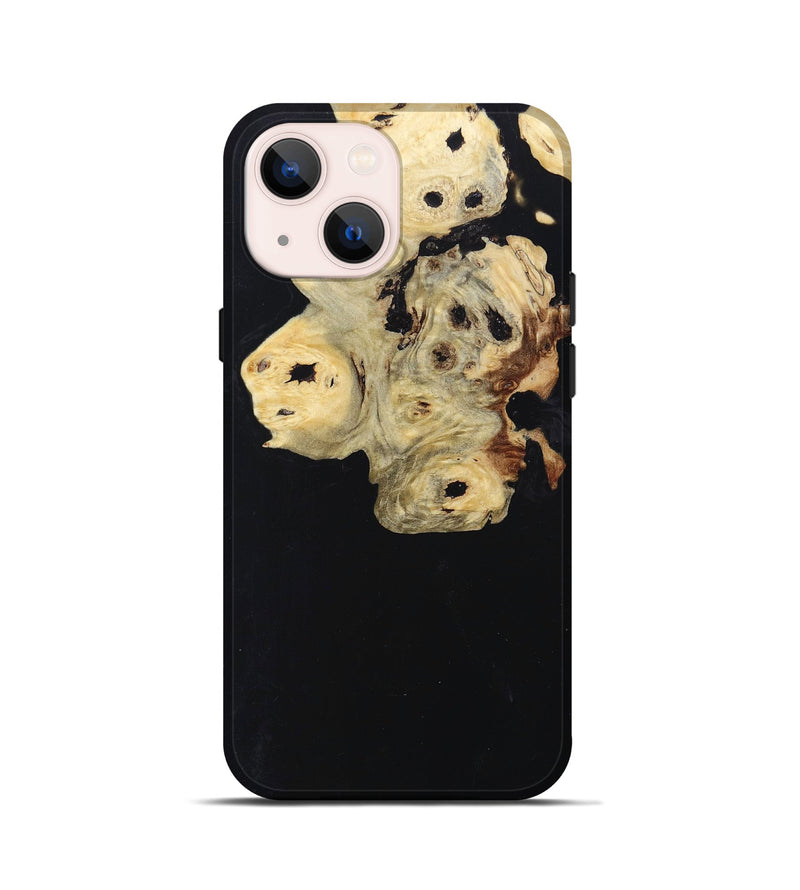 iPhone 13 mini Wood+Resin Live Edge Phone Case - Iva (Pure Black, 697414)