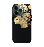 iPhone 13 Pro Wood+Resin Live Edge Phone Case - Iva (Pure Black, 697414)