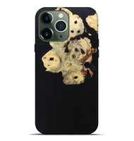 iPhone 13 Pro Max Wood+Resin Live Edge Phone Case - Iva (Pure Black, 697414)