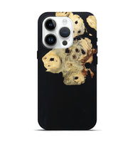 iPhone 15 Pro Wood+Resin Live Edge Phone Case - Iva (Pure Black, 697414)