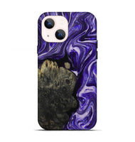 iPhone 13 Wood+Resin Live Edge Phone Case - Remi (Purple, 697416)