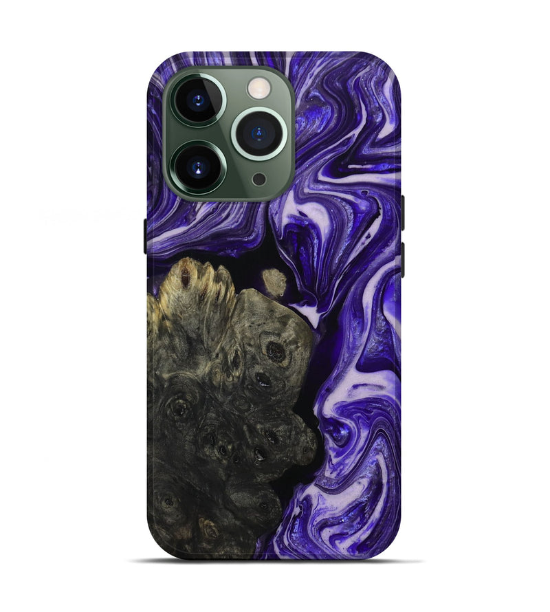 iPhone 13 Pro Wood+Resin Live Edge Phone Case - Remi (Purple, 697416)