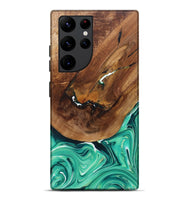 Galaxy S22 Ultra Wood+Resin Live Edge Phone Case - Freya (Green, 697418)