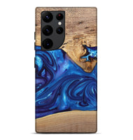 Galaxy S22 Ultra Wood+Resin Live Edge Phone Case - Silas (Blue, 697420)