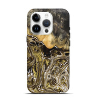 iPhone 15 Pro Wood+Resin Live Edge Phone Case - Lucia (Black & White, 697421)