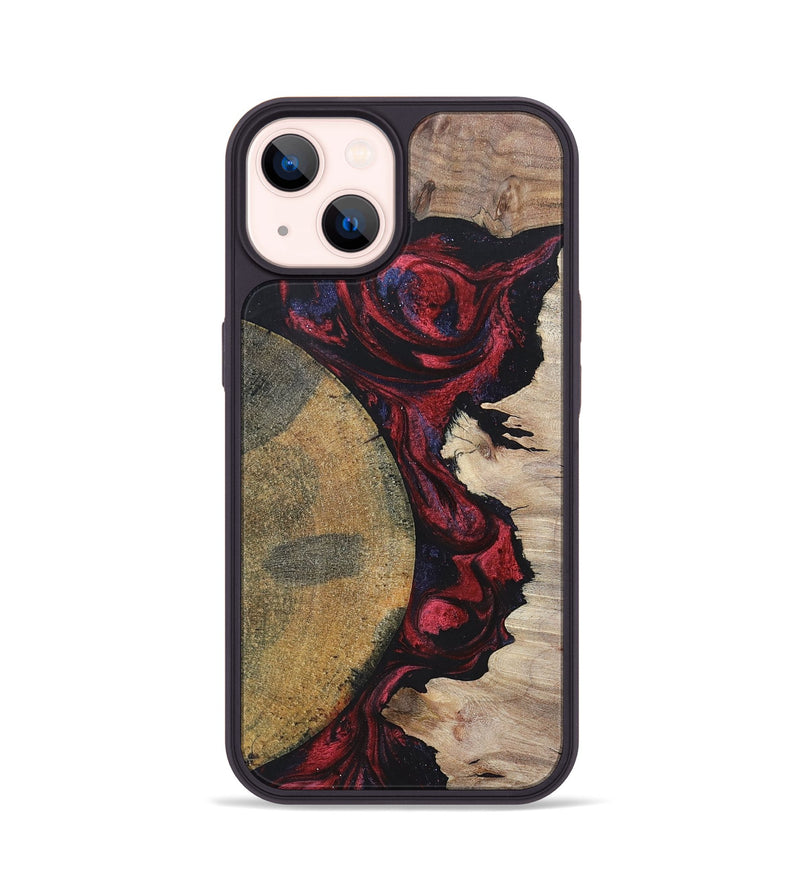 iPhone 14 Wood+Resin Phone Case - Maeve (Mosaic, 697441)