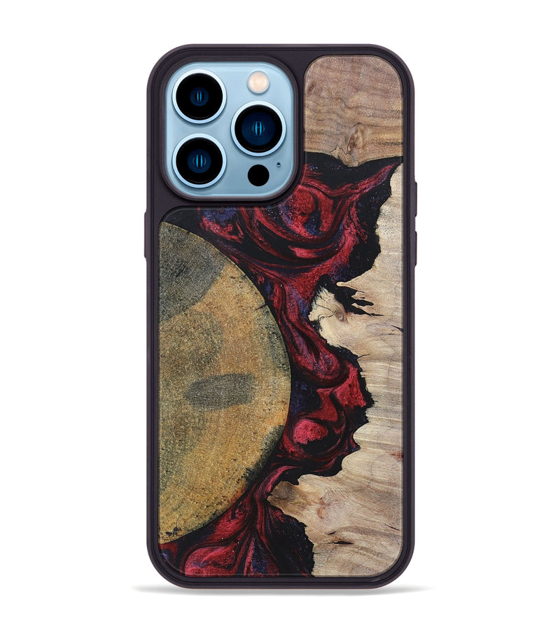 iPhone 14 Pro Max Wood+Resin Phone Case - Maeve (Mosaic, 697441)