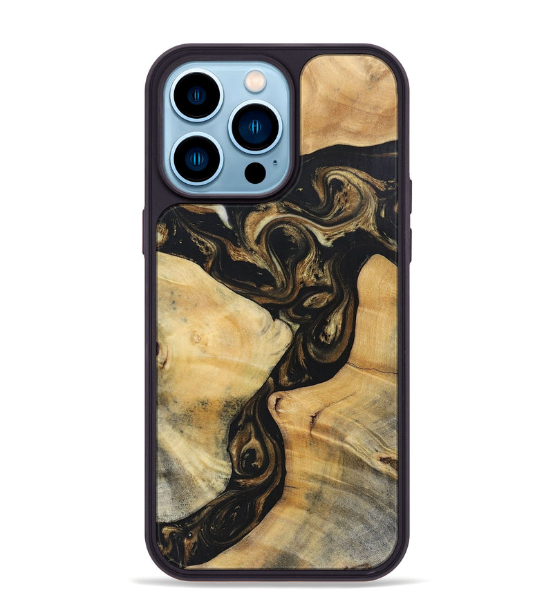 iPhone 14 Pro Max Wood+Resin Phone Case - Abram (Mosaic, 697442)