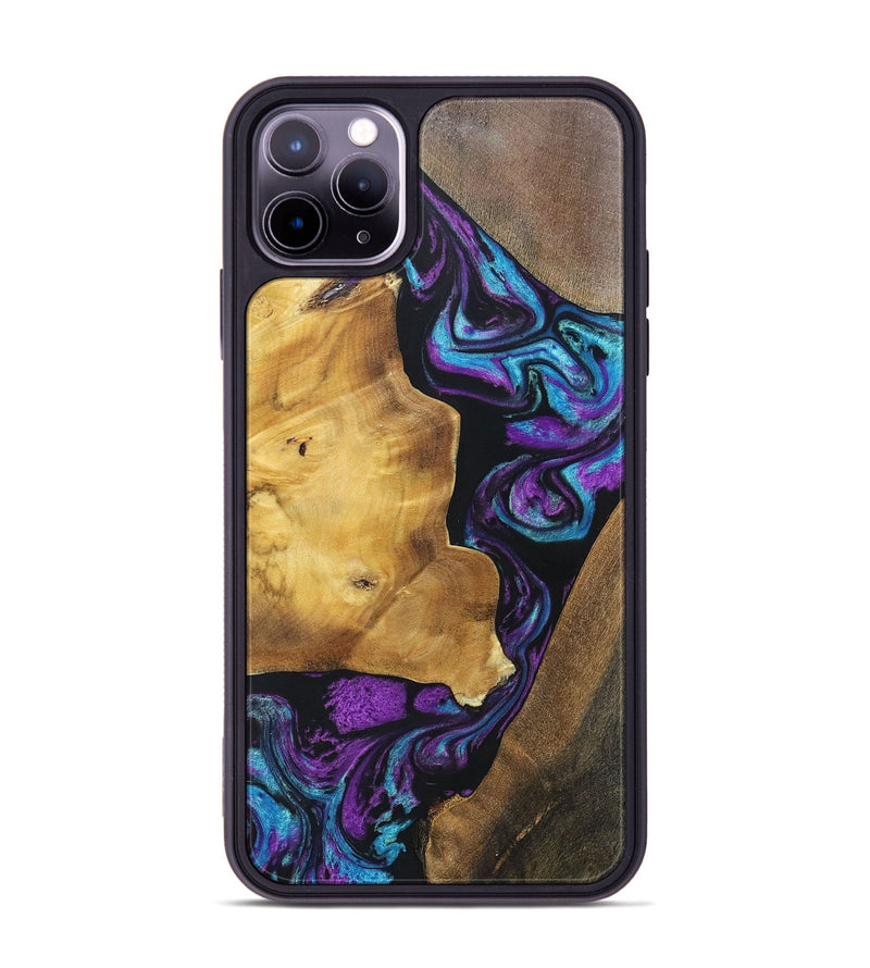iPhone 11 Pro Max Wood+Resin Phone Case - Jeri (Mosaic, 697448)