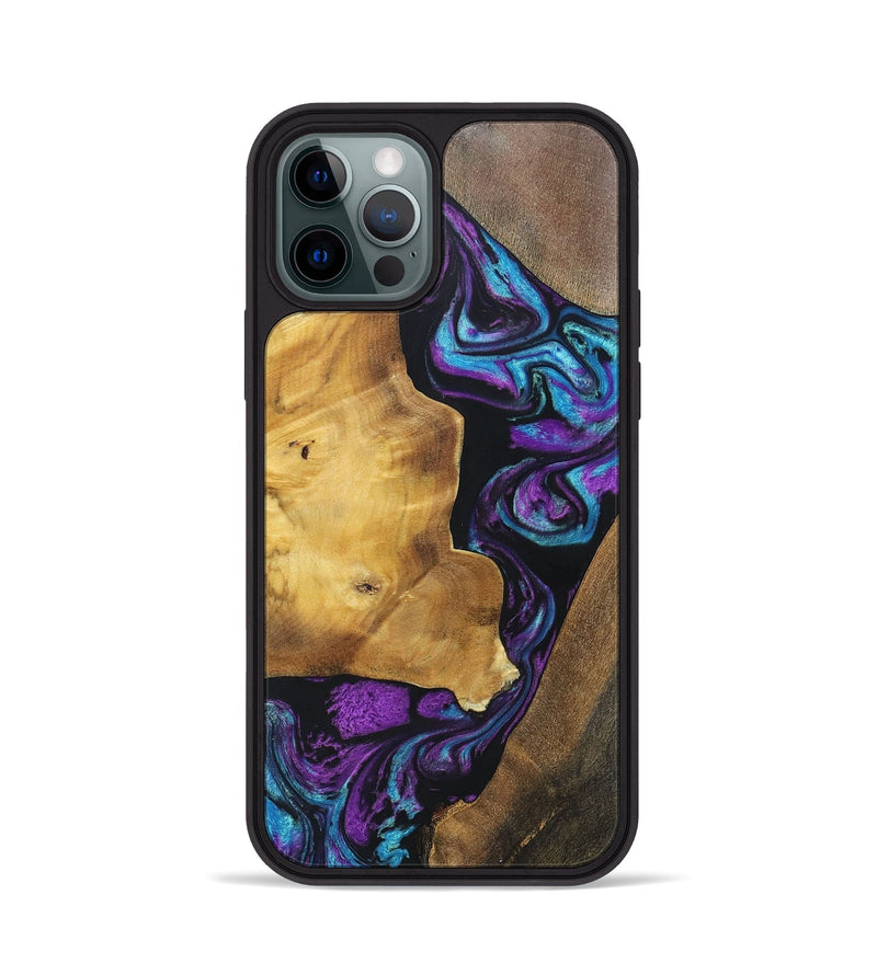 iPhone 12 Pro Wood+Resin Phone Case - Jeri (Mosaic, 697448)