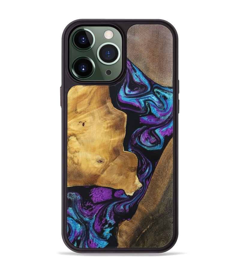 iPhone 13 Pro Max Wood+Resin Phone Case - Jeri (Mosaic, 697448)