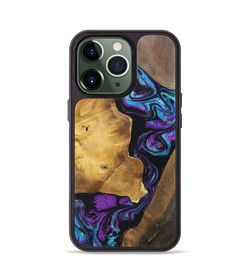 iPhone 13 Pro Wood+Resin Phone Case - Jeri (Mosaic, 697448)