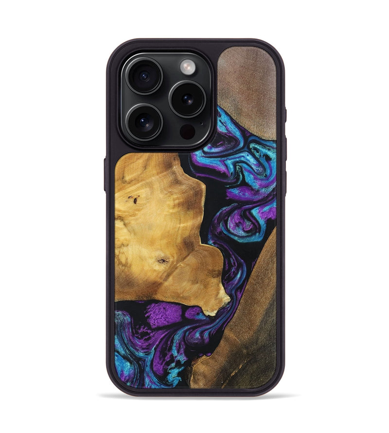 iPhone 15 Pro Wood+Resin Phone Case - Jeri (Mosaic, 697448)