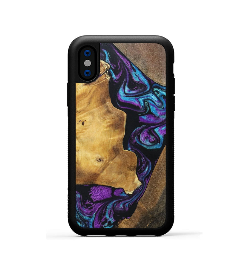 iPhone Xs Wood+Resin Phone Case - Jeri (Mosaic, 697448)