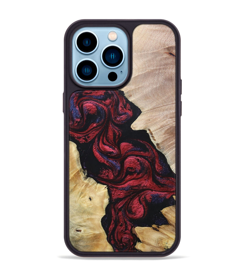 iPhone 14 Pro Max Wood+Resin Phone Case - Ryker (Mosaic, 697451)