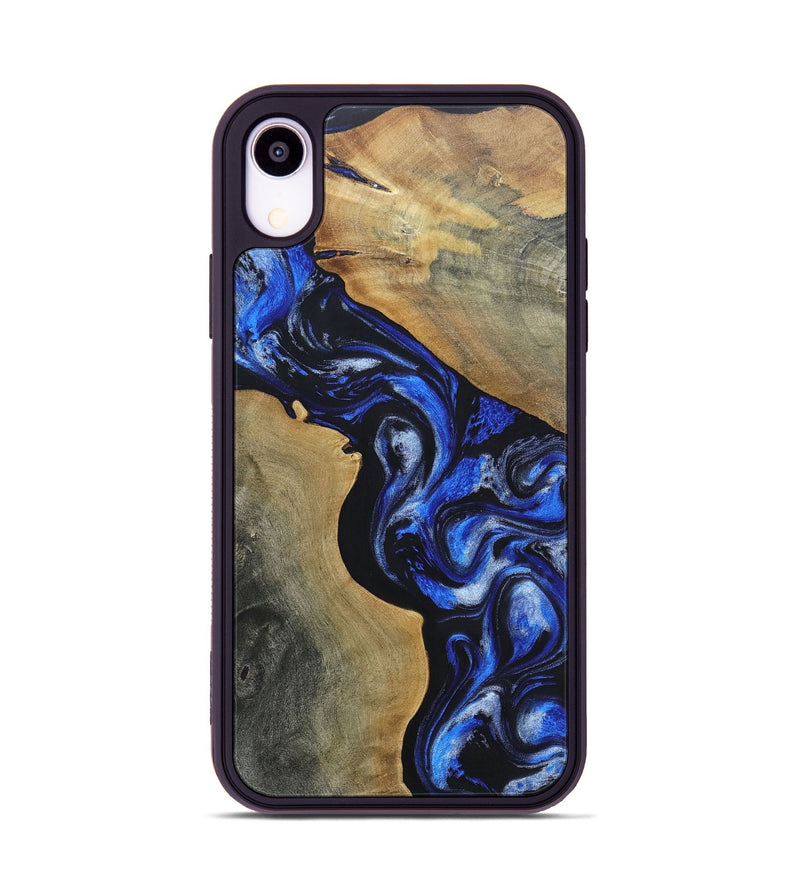 iPhone Xr Wood+Resin Phone Case - Adelaide (Blue, 697473)