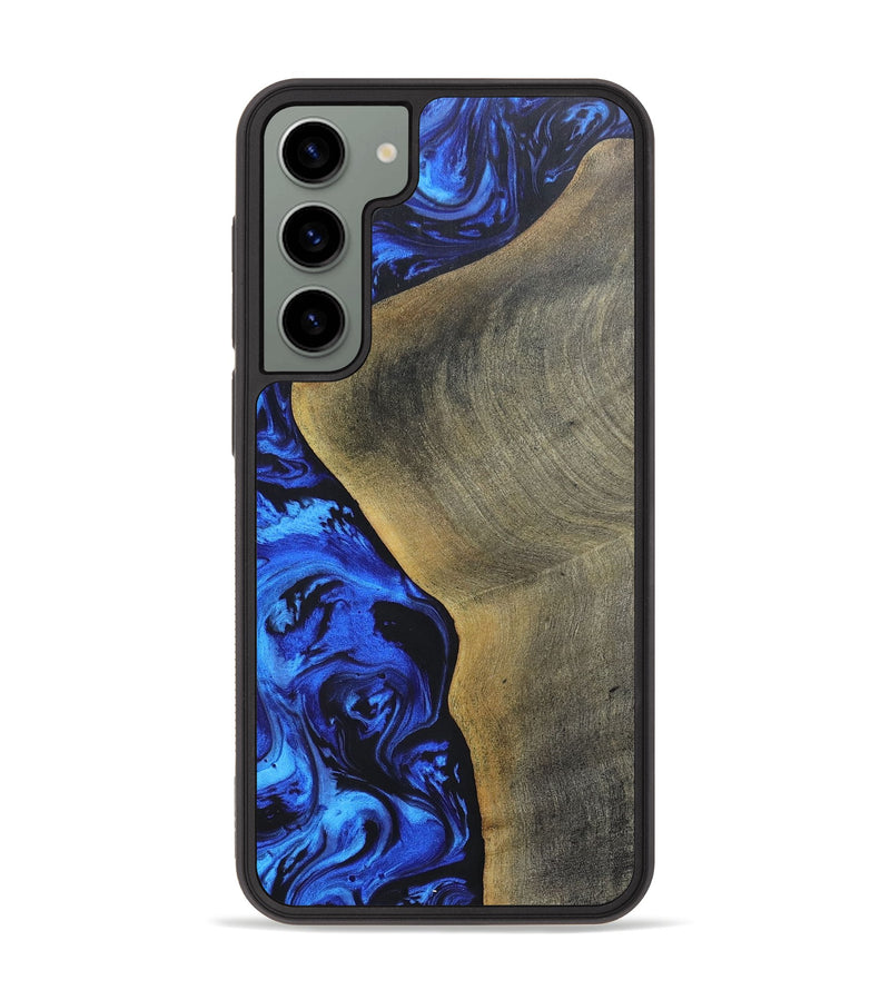 Galaxy S23 Plus Wood+Resin Phone Case - Sheila (Blue, 697474)