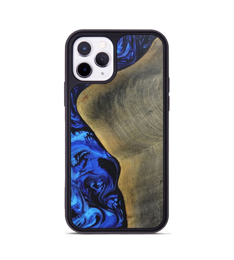 iPhone 11 Pro Wood+Resin Phone Case - Sheila (Blue, 697474)
