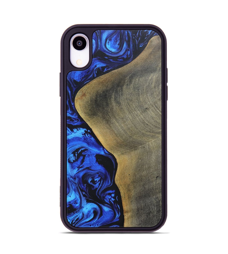 iPhone Xr Wood+Resin Phone Case - Sheila (Blue, 697474)