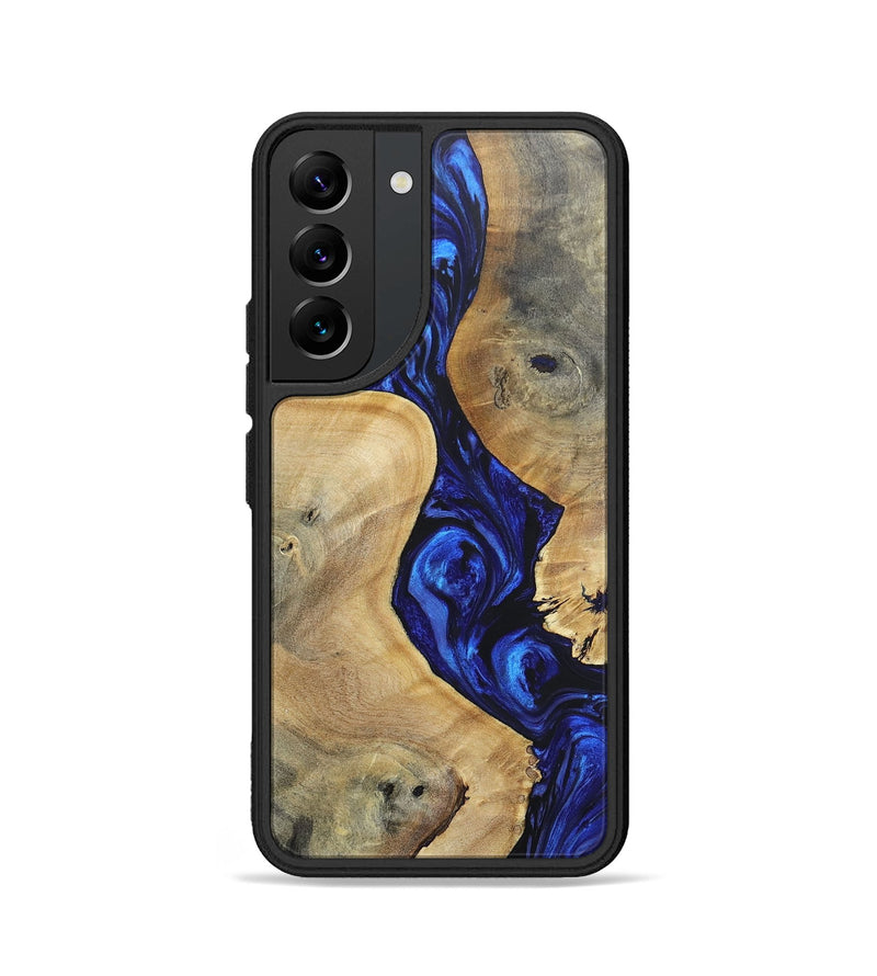 Galaxy S22 Wood+Resin Phone Case - Leilani (Blue, 697475)