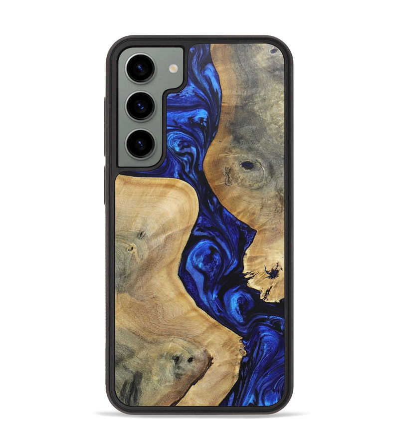 Galaxy S23 Plus Wood+Resin Phone Case - Leilani (Blue, 697475)