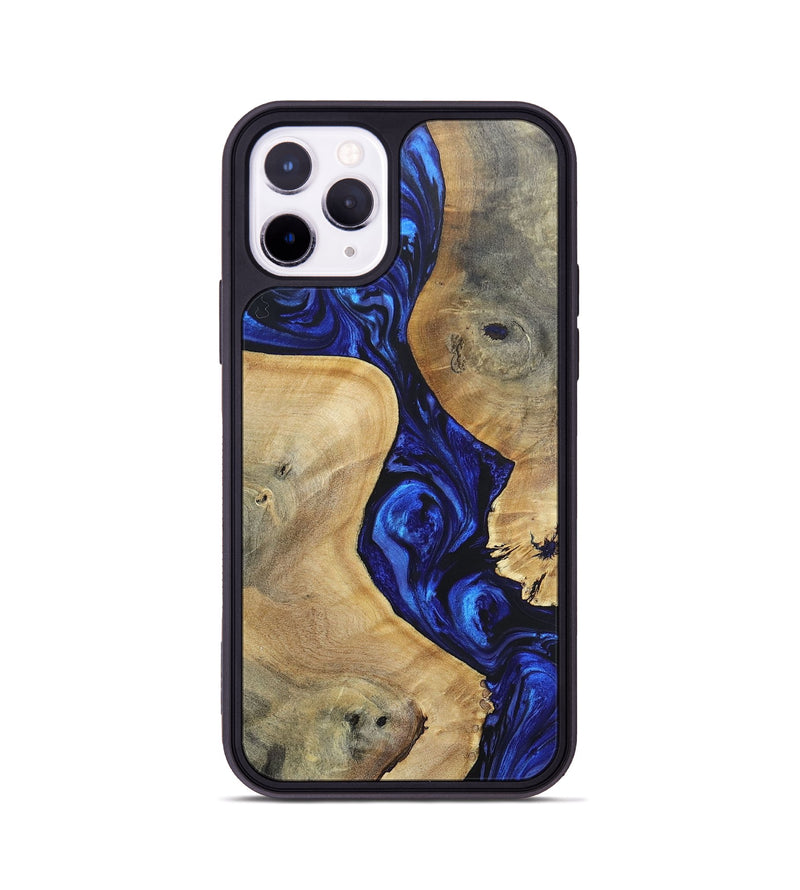 iPhone 11 Pro Wood+Resin Phone Case - Leilani (Blue, 697475)