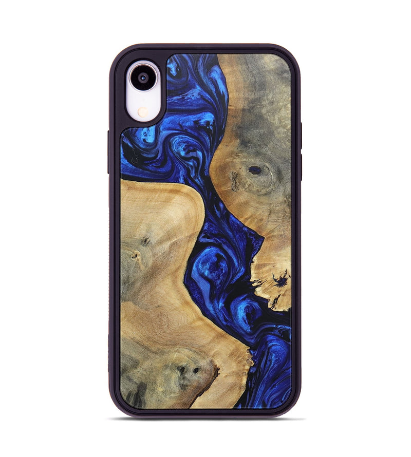 iPhone Xr Wood+Resin Phone Case - Leilani (Blue, 697475)