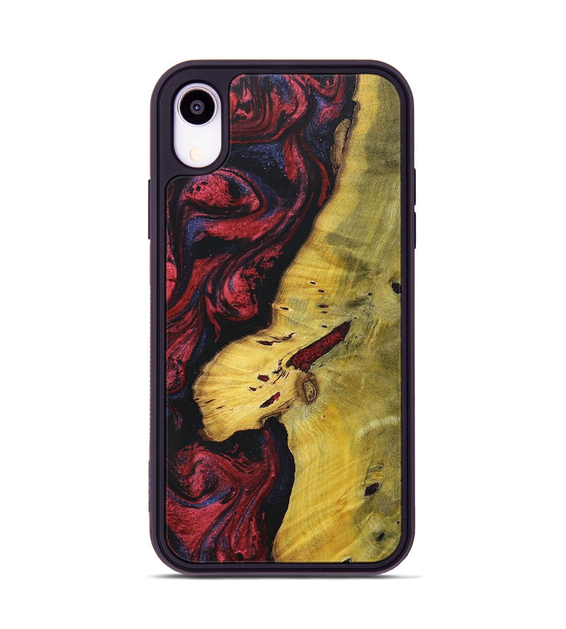 iPhone Xr Wood+Resin Phone Case - Devante (Red, 697537)