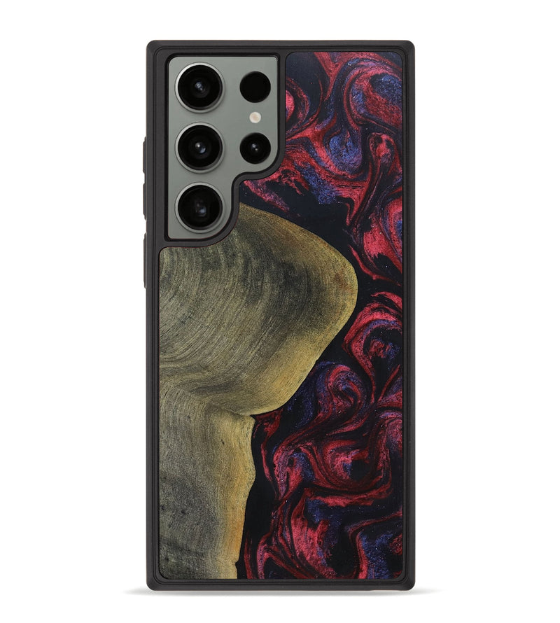 Galaxy S23 Ultra Wood+Resin Phone Case - Yaretzi (Red, 697541)