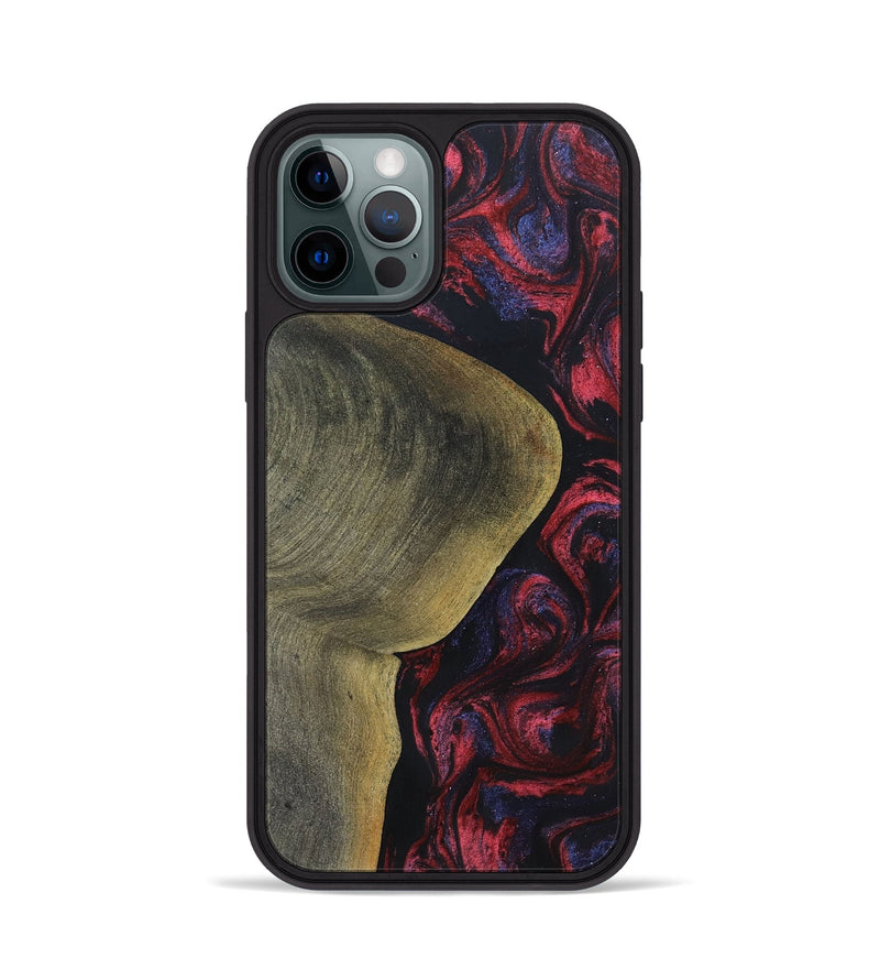 iPhone 12 Pro Wood+Resin Phone Case - Yaretzi (Red, 697541)